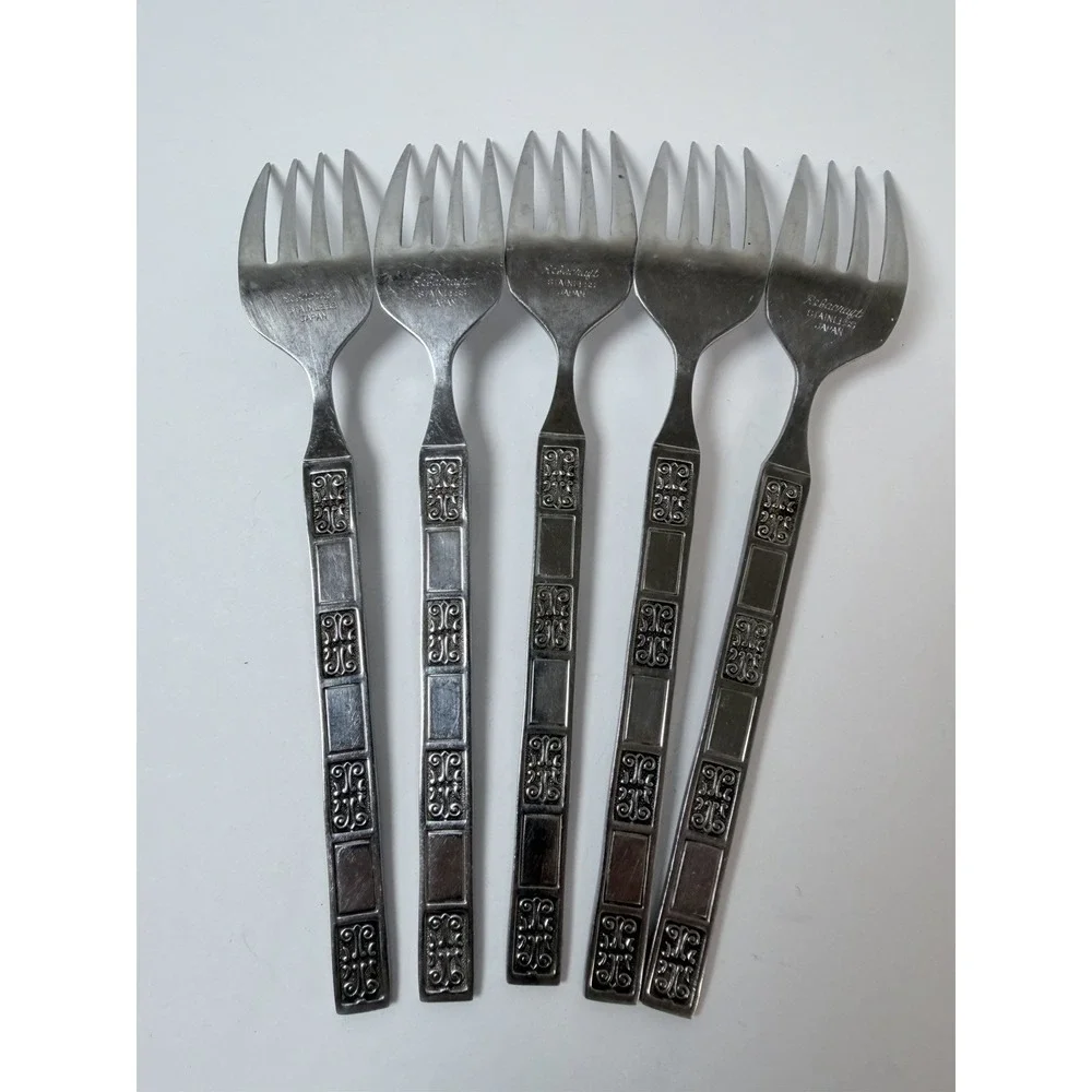 Reed & Barton Rebacraft Stainless Japan RDS41 Pattern 5 Salad Forks